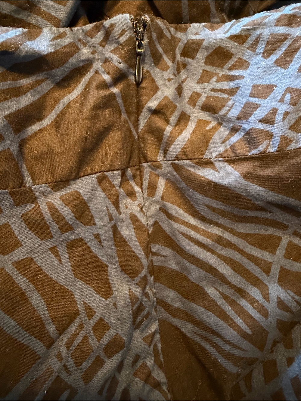 Vintage Mossimo Black Skirt with Blue Abstract Print - Picture 6 of 6